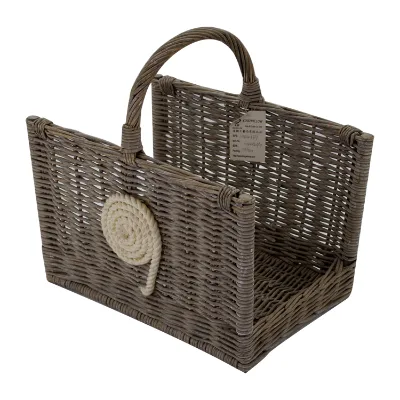 Factory Cheap Wicker Firewood Basket with Handmade Storage Baskets