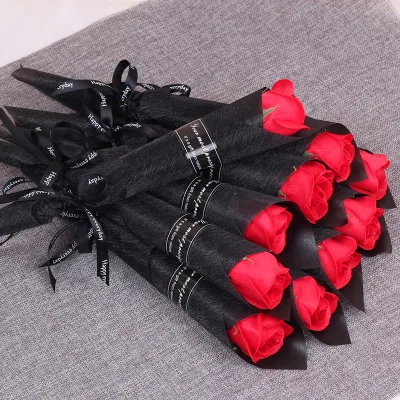 Cheap Single Soap Rose Wedding Decoration Artificial Soap Flower Valentine's Day Mother's Day Birthday Business Gifts