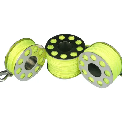 Stainless Steel Nylon Line 75 ft 100 ft 150 ft Finger Reel Spool for Diving Aluminum Lightweight Scuba Finger Diving Reel