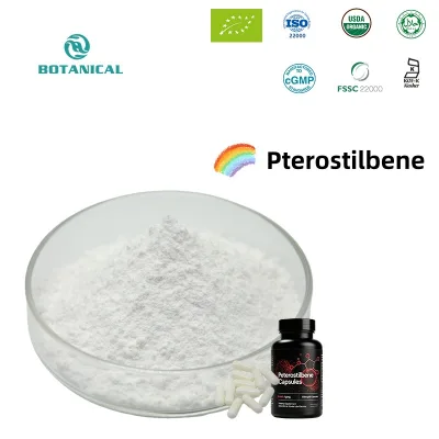 Wholesale Price 1% 99% Pure Natural Pterostilbene Powder CAS 537-42-8 Antioxidant Pterostilbene for Anti Aging Supplements