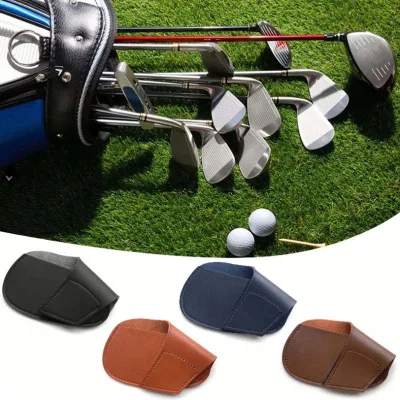 Factory Custom Logo Leather Golf Club Headcover Single Golf Putter Protective Cover Golf Club Head Sleeve