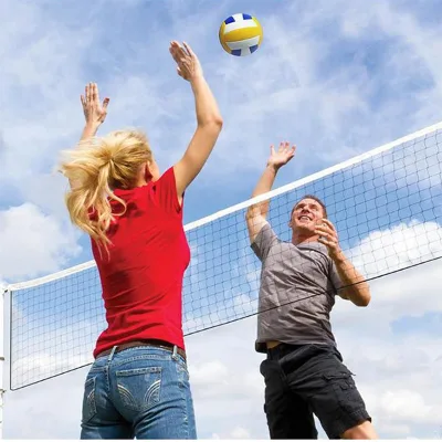 Eco-Friendly Recycled Material Volleyball Net System with Solar-Powered Court Lights for Schools Volleyball Net