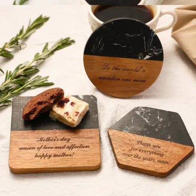 Creative Rosewood Heat-Resistant Insulated Coffee & Tea Cup Mat with Logo Customization Available Quanzhou
