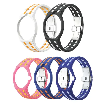 New Mould Contrasting Colors Ceramic Watch Strap Band Bracelet for S Watch AP Royal Pop Custom Integrated Watch Case Strap
