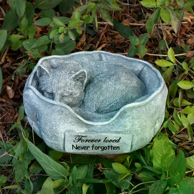 Pet Cat Memorial Tombstone Pet Memorial Stone Garden Pet Sculpture Indoor and Outdoor Cat Sculpture Christmas Gift