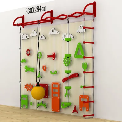 Eco Friendly Kids Climbing Wall Home Backyard Children Entertainment Indoor Outdoor Climbing Wall