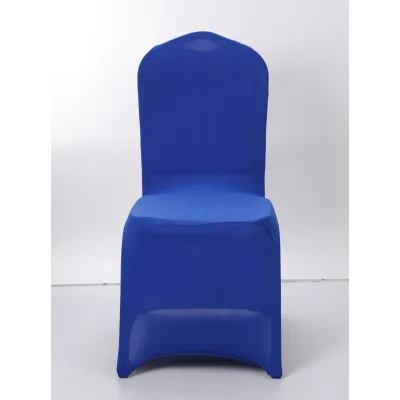Wholesale Lanhe Hotel Party Wedding Conference Chair Covers Royal Blue Spandex/Polyester 45x45x95cm Elastic Monoblock Chair