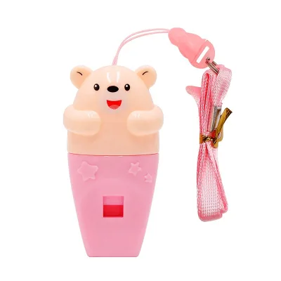 Creative Cartoon Bear Plastic Whistle Children's Educational Blowing Instrument Pretend Play Cute Whistle Toy