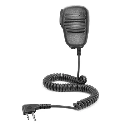 Handheld Two-way Radio Speaker Microphone with High-impact Housing and IP54 Water-resistant Grade.