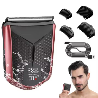 Professional Cordless Shavers New Design IPX7 Waterproof Mini Shaving Razor Clipper & Beard Trimmer Type-C for Household Use