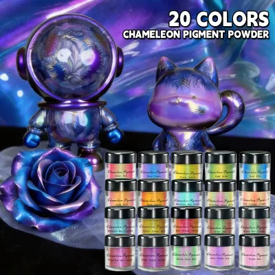 Direct Factory China 20 Optional Colors Chameleon Multi-Chrome Mica Pigment Powder Bulk Supply Iridescent Shift Custom Bottle