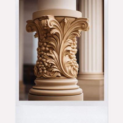 Factory Sales High Quality Durable Outdoor Large Decorative Grc Decorative Corinthian Roman Column Capital for Project