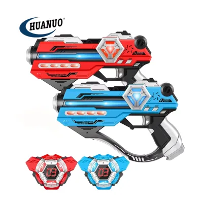 Laser Tag Guns Set of 2 Laser Tag with Digital LED Score Display Vests ForFamily&Adults Fun Upgraded Infrared Laser Tag Game