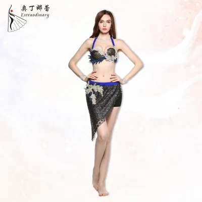 Adults Sexy Mermaid Belly Dance Belt and Bra Egypt Belly Dance Hip Scarf Costume