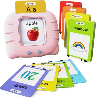 Lapare Audible Educational Toy Music for Toddlers Ages 1-5 Pink Plastic 252 Sight Words Flash Cards Kindergarten Girls Learn