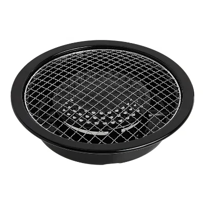 Korean Cookware Stovetop Pan Aluminum Alloy Non-Stick Barbecue Grill Tray Black Stove Top Grill Pan for Camping Grilling BBQ