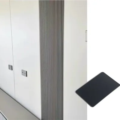 Long-lasting Eco-Friendly Bamboo Charcoal Louvers Panel for Household Interior Walls Waterproof Geometric Pattern Modern Design