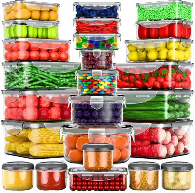 Fresh Preservation Box Set 25-Piece Kitchen Storage for Grains Snacks Dry Goods-Camping Eco-Friendly Portable Large