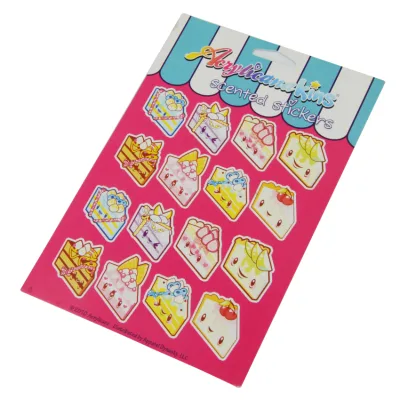 Customizable PVC Fruit Food Fragrance Stickers for Children Long-Lasting Cartoon Style Rectangle Pattern
