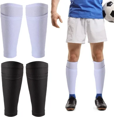 Custom Elastic Shin Guard Stay Sleeves for Football Socks Soccer Shin Pad Socks with Pocket Safety Elastic Calf Brace