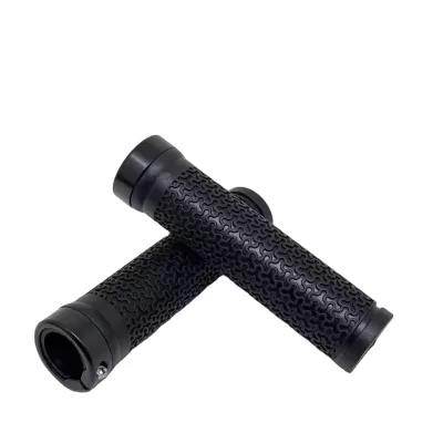 Single Lock Bicycle Handlebar Grips Durable Rubber for Road Bicycles