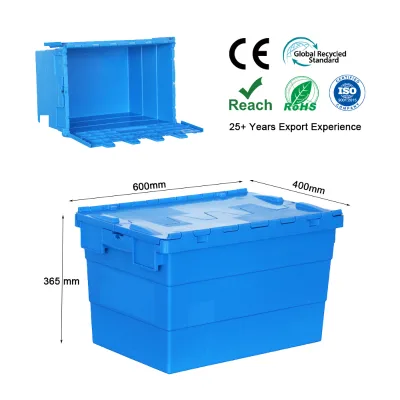 Plastic Stackable Bins with Solid Walls Heavy Duty Turnover Boxes for Home and Clothes Storage Solutions