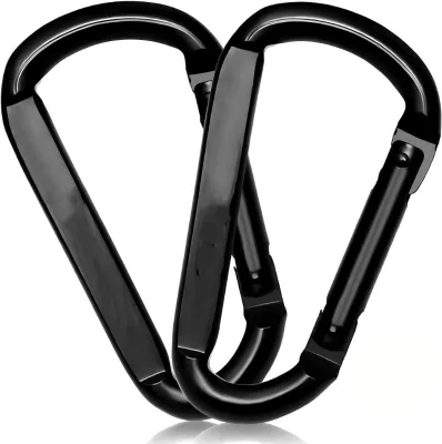 GJZ26010 High Quality D Ring Carabiner with Spring Snap Hook Electrolytic Finish for Heavy Industry Applications Custom Logo