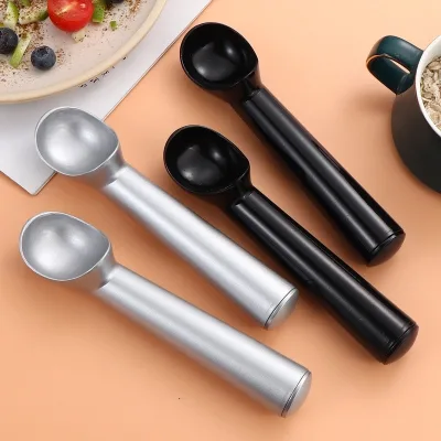High Quality Stainless Steel Cutlery Silver Ice Cream Spoon Matte Thickened Scooping Spoon for Restaurant