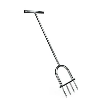 Stainless Steel Lawn Coring Aerator Grass Dethatching Turf Plug Core Spike Aeration Heavy Duty Tool (Spike Aerator)
