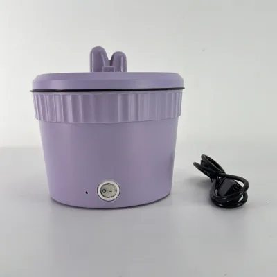 Mini Electric Pot 1.2L Ceramic Coating Inner Pot 450W Fast Heating Smart Electric Frying Pan Egg Boiler Easy Cleaning KL02007