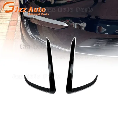 2pcs/Set ABS Front Bumper Fog Light Eyebrow Cover Trim Wind Bumper Cover Sticker for Tesla Model Y