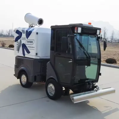 ROAD SWEEPER Pure Electric Disinfection Machine CE ISO Handle Spraying Gun Articulated Steering Structure