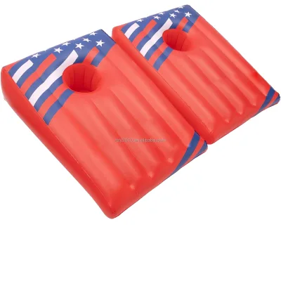 Pool Cornhole Game Floating Inflatable Pool 6 Bean Bags & Ring Toss Toys 2 In1 Pool Cornhole