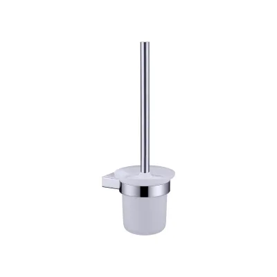Modern Square Base Polished Chrome Toilet Brush Holder Wall Mount SUS304 Bathroom Toilet Cleaning Brush Accessory