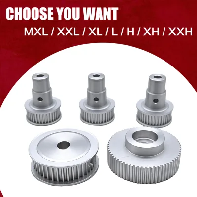 OEM Aluminum Steel Timing Belt Pulley MXL XXL XL L H XH XXH Trapezoidal Tooth Pulley for Industrial Transmission CNC Automation