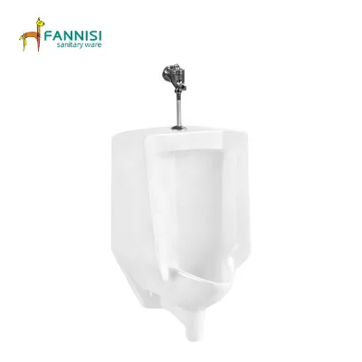 Men's Standing Pee Urinal with Flush Valve Wall-Mounted Sensor Urinal for Bathroom Use
