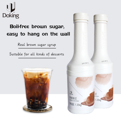 Doking Okinawa Syrup Black Sugar Syrup Brown Sugar Syrup for Milk Tea Boba Tea Bakery Tapioca Ball Drinks Dirty Brown Sugar