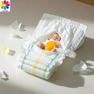 Hot Sale Embossed Printed Spunlace Nonwoven Fabric Lightweight Disposable Diaper New Material Breathable Soft Features Laminated