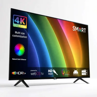 Full HD TV Smart 85 Inch LED 4K 1080p Dolby Audio A+panel Standard for Home and Commercial Use