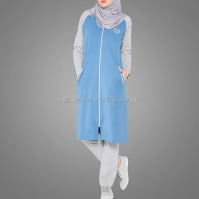 Contrast Color Yong Girl Confortable Muslim Women Sportswear Suit Wholesale Sportswear