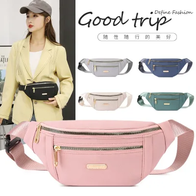 Adjustable Mini Vintage Style Belt Waist Pack Unisex Waterproof Travel Pouch with Zipper Closure and Phone Pocket