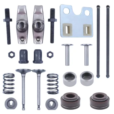 Engine Valve Push Rod GX340 GX390 188F 5KW Lawn Guide Plate Rocker Arm Pivot Replacement Parts Adjusting Nuts Valve Lifter Stem