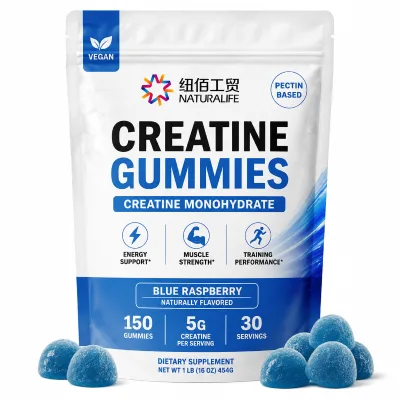 Bulk Supply Vegan Creatine Gummy Candy with Natural Pectin for Daily Fitness Energy and Training Performance
