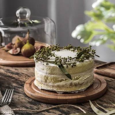 Transparent Glass Cover with Lid for Afternoon Tea Cake and Dessert Tray Round Fruit West Point Plate