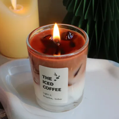Indoor Aromatherapy Candle Creative Jelly Wax Party Home Decoration Atmosphere Smoke Free Soybean Candle Cup