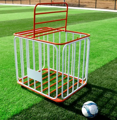 EB6127  Basketball Outdoor Folding Metal Rolling Multi Sports Ball Storage Foldable Volleyball Ball Cart Portable Soccer Cage