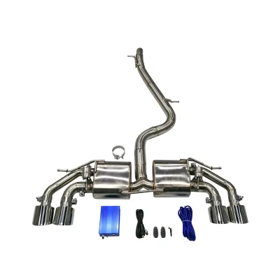 Factory Direct Sales High Performance SS304 Electronic Valved Volkswagen Golf Mk7 R.5R 2.0T Dual Muffler Exhaust Catback