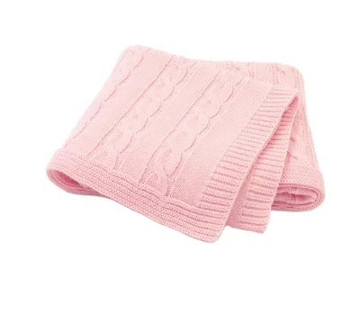 Wholesale Soft Plush Solid 100% Acrylic  Baby Throw Blanket Portable