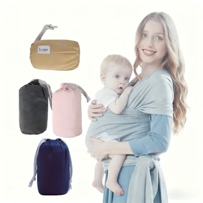 Custom Newborn Baby Sling Carrier Cotton Polyester 55*510cm Baby Wrap Adjustable Sling Carrier Newborn to Toddler