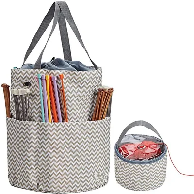 Best Quality OEM Large Crochet Knitting Accessories Tote Organizer Yarn Storage Bag